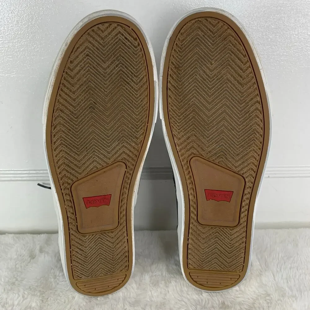 Levi's Ethan C Nappa Sneakers Men’s Size 7.5 Navy Blue Low Top Casual